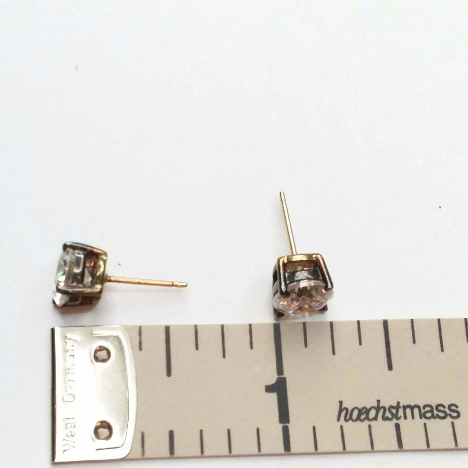 Pendientes CAROLEE plata circonita cúbica núcleo norma cápsula clásica modesto transparente elegante Foto 4 de 4