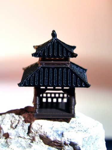 Miniature Padiglione Scala HO/OO Stile Cinese Antico Edificio Sabbia Modello Tavolo - Foto 2 di 7