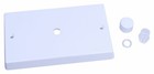Varilight WQD1W White Plastic 1 Gang Dimmer Plate Only + Knobs (Twin Plate)