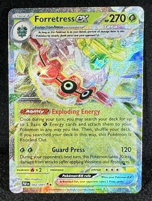  Forretress ex Paldean Fates 002/091 Double Rare BLAZING & AMAZING POWER (C)