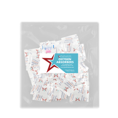 PackFreshUSA 100cc Oxygen Absorber Packs Food-Grade Non-Toxic - 1000 Pack