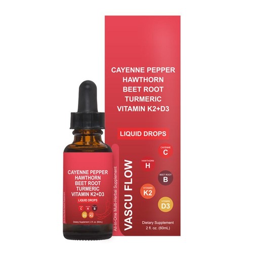1-5X Cayenne Pepper Hawthorn Beet Root Turmeric Vitamin K2+D3 Liquid Drops - Picture 6 of 21