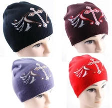 1 Piece Men's Boy's Winter Ski Knit Cross Design Beanie Hat PREMIUM quality 