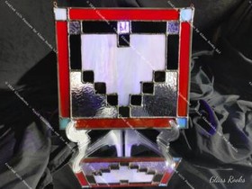 8bit Mana Heart, Retro RPG Gaming Heart 8bit Vitral NES SNES, Zelda, Link
