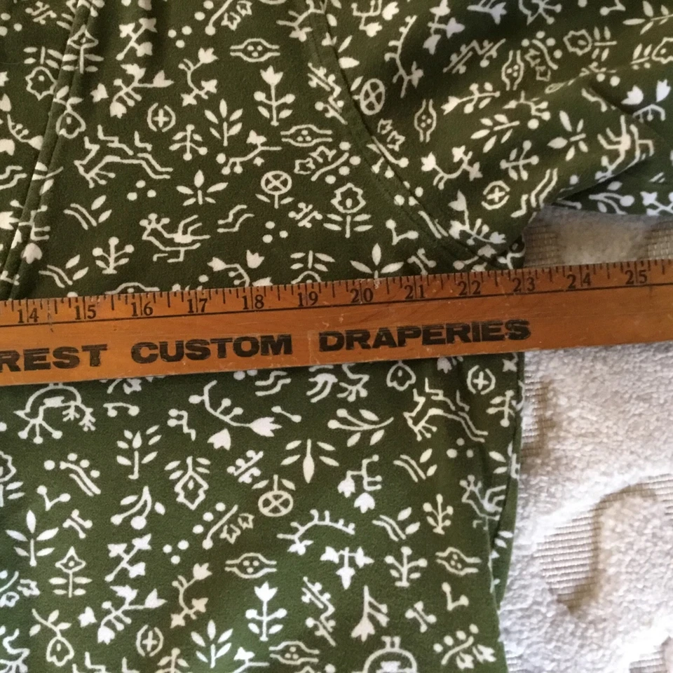 UNITED COLORS OF BENETTON Sudadera con Botones Cárdigan Verde Floral Años 80 M Foto 4 de 4