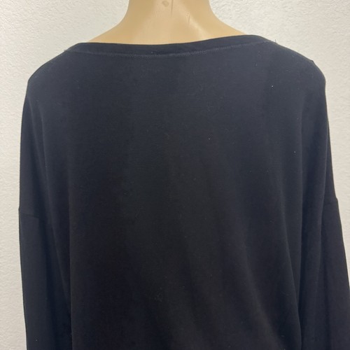 Camisa túnica Eileen Fisher negra de un solo bolsillo suave para mujer talla M informal leer - Imagen 13 de 19
