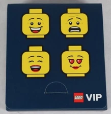 New LEGO Minifigure Heads VIP Coasters 4 Pack Set 5007623 Fast Shipping