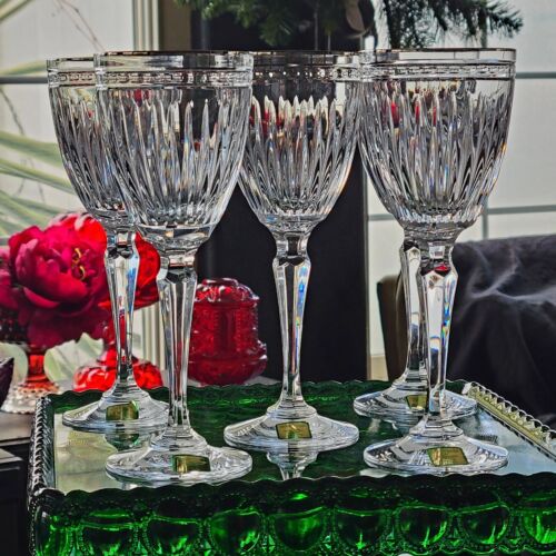 5 copas de vino Waterford Marquis Hanover platino 7,5" descontinuadas de colección ¡Nuevas! - Imagen 1 de 8