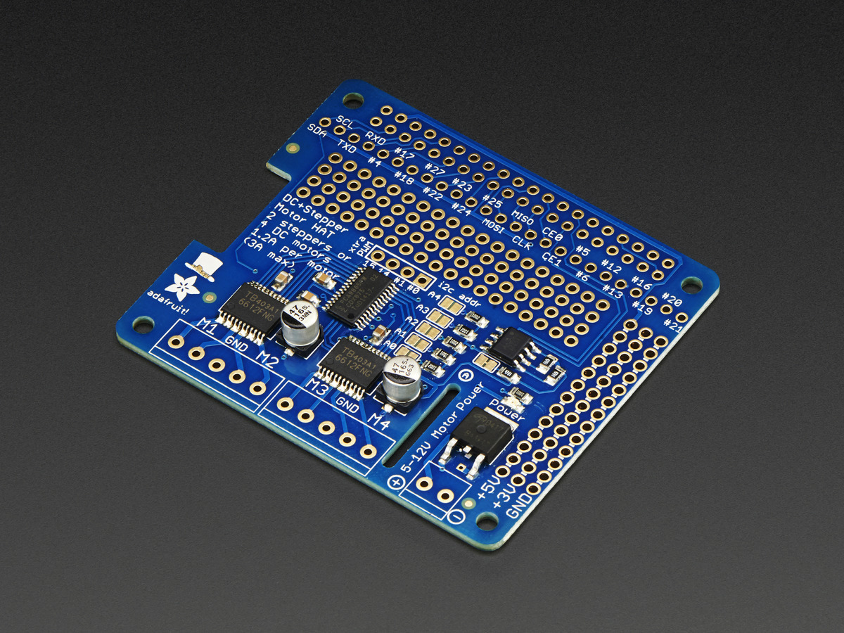 Adafruit DC- Stepper MotorSchrittmotor HAT für Raspberry Pi, Mini Kit, 2348