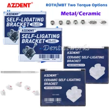 Dental Ortho Self-Ligating Brackets Braces ROTH/MBT.022 Hooks 345 Metal/Ceramic