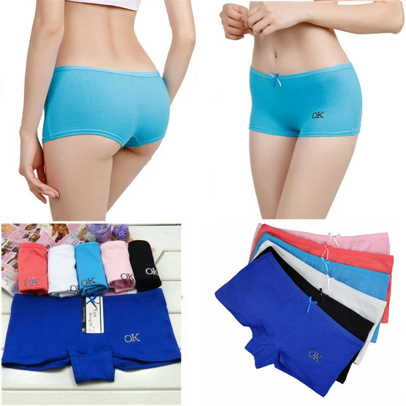 6 Pack Ladies Women Boxers Shorts Cotton Soft Girls Knickers Underwear  Panties