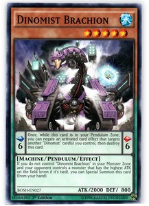 Dinomist Brachion - BOSH-EN027 - Common - 1st Edition x3 - Near Mint