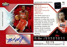 2004-05 Finest Refractors Red #185 Bernard Robinson AU /79