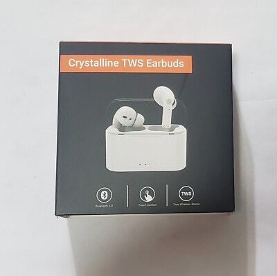 Crtstalline TWS Bluetooth Earbuds Tru Wireless Earphone Waterproof Premium Sound