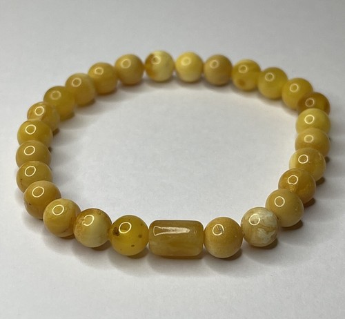 Natural Yellow Butterscotch AMBER Bracelet.Round Shape Amber Bracelet. - Picture 3 of 13