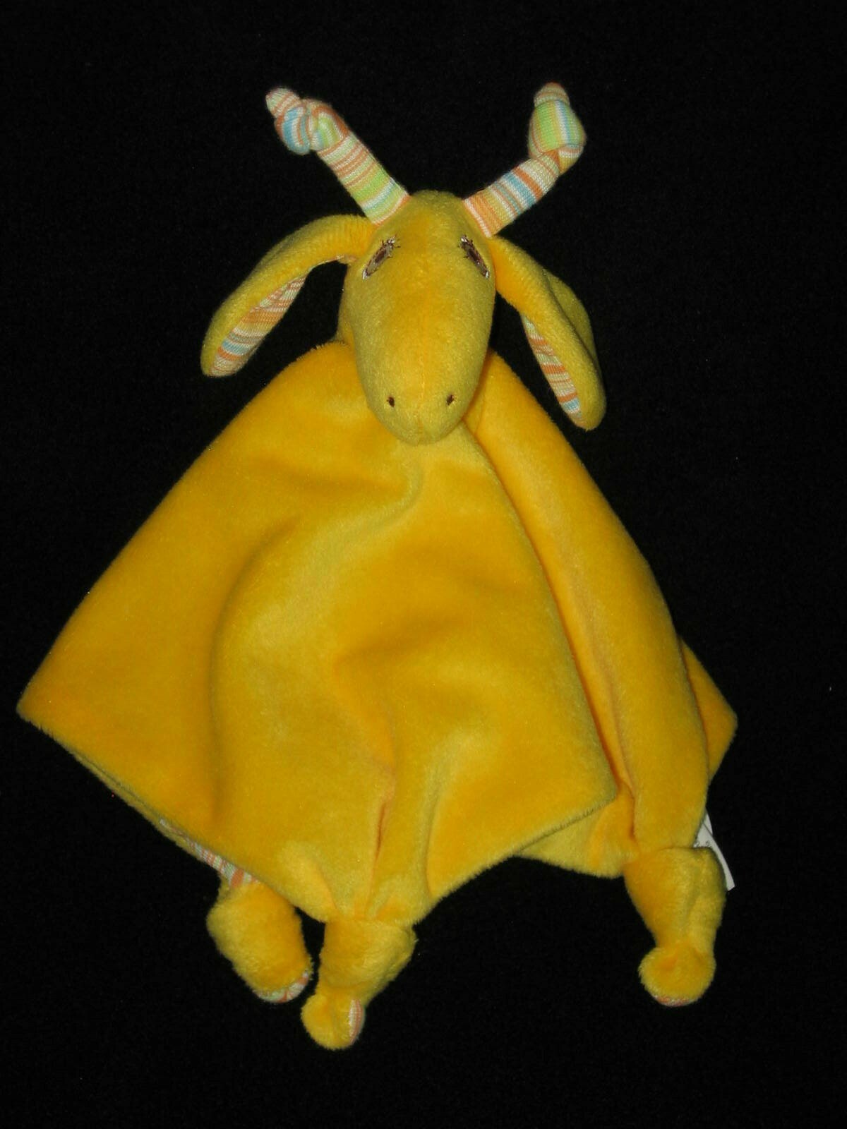 North American Bear Co Lovey Giraffe Security Blanket Baby Cozies Yellow Stripes