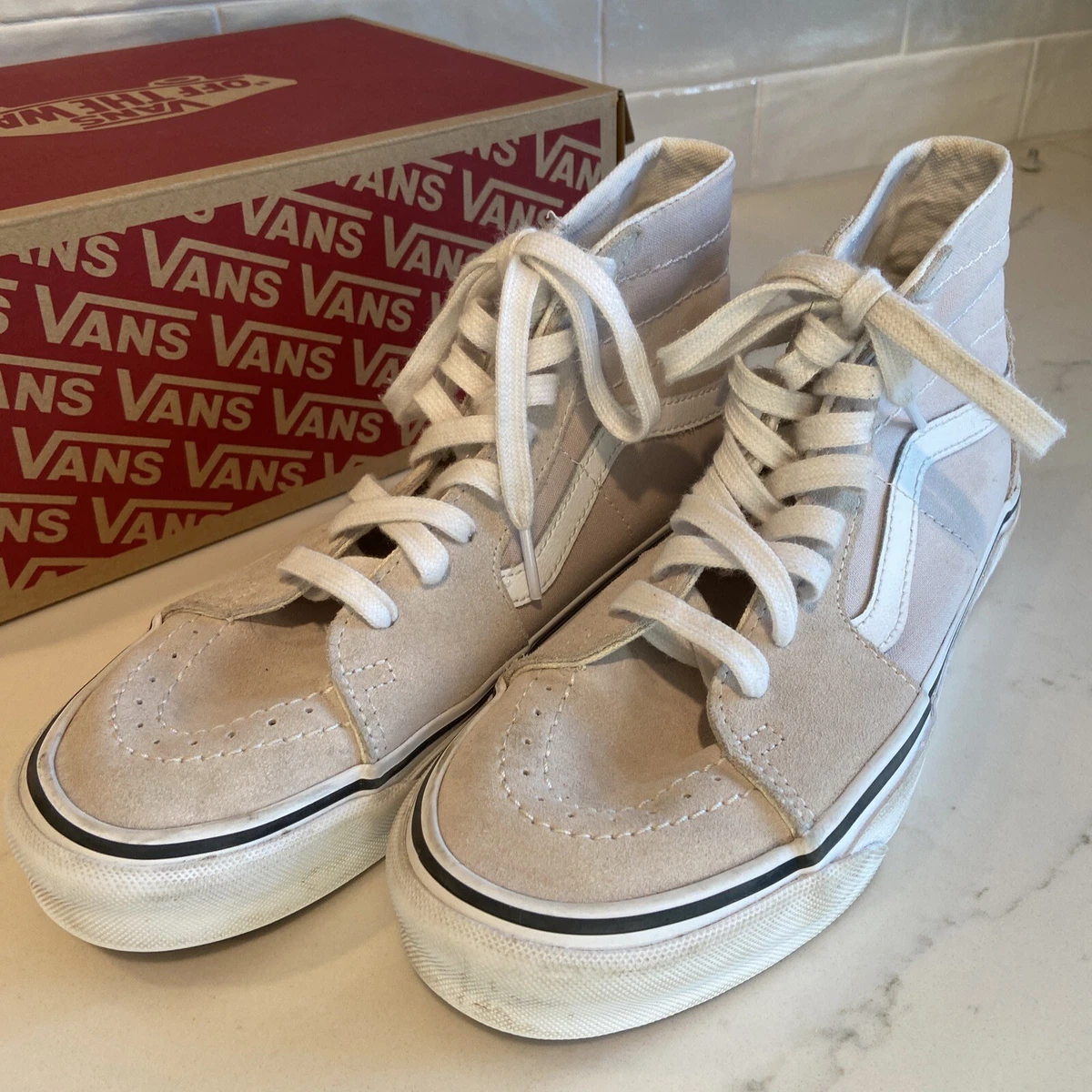 Cream high deals top vans