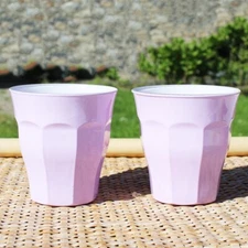 Pair of Duralex glasses / cups model Le Picardie pastel purple