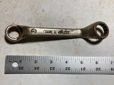 Vintage 5/8" & 3/4" Double Box End Wrench Hand Tools Offset Chrome