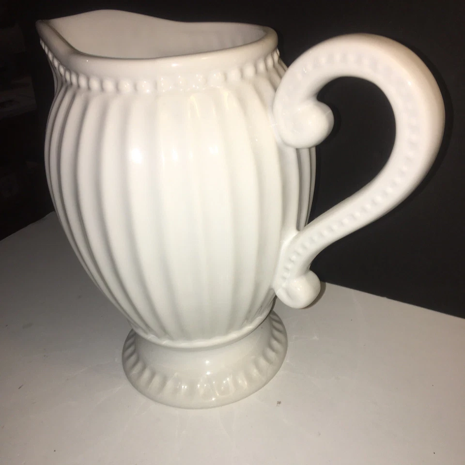 Jarra Cerámica Lorren Home Trends Colección Real 9" (Blanca) Foto 3 de 4