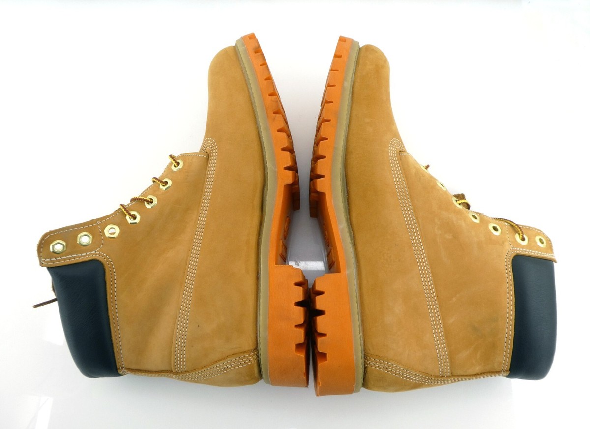 Timberland Shoes 6 Inch Premium WP Wheat/Orange Men Boots Size 11