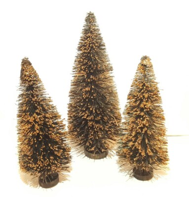 3pc set 5" & 6" BLACK & ORANGE HALLOWEEN Miniature Mini Sisal Bottle ...