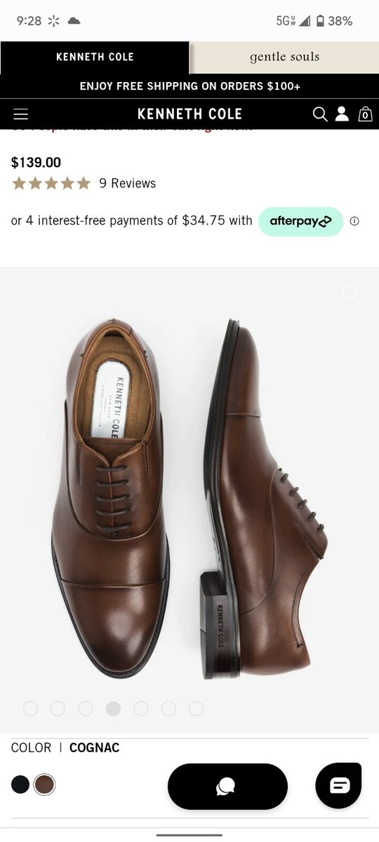 Chaussures Oxford Plates Kenneth Cole Femme Cuir Et Daim Marron Pointure 8.5 - Occasion