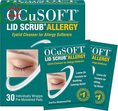 Ocusoft Lid Scrub Allergy Eyelid Cleanser 30CT.