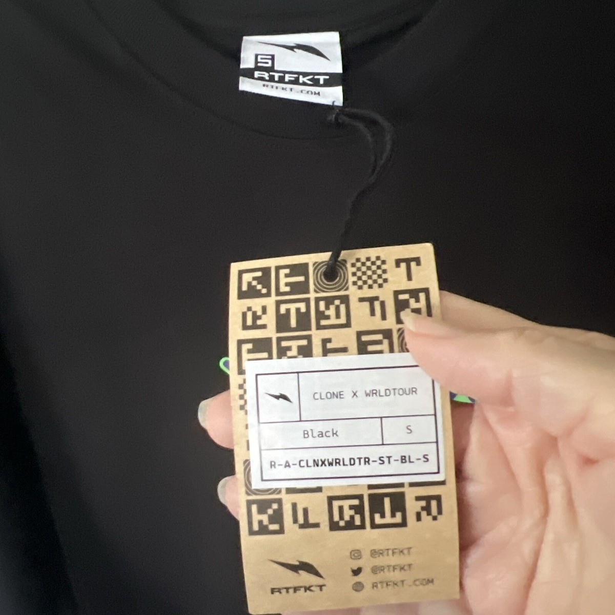 RTFKT Clone X Murakami World Tour Black T-shirt Men 100 RTFKT Clone X Murakami World Tour Black T-shirt Men 100