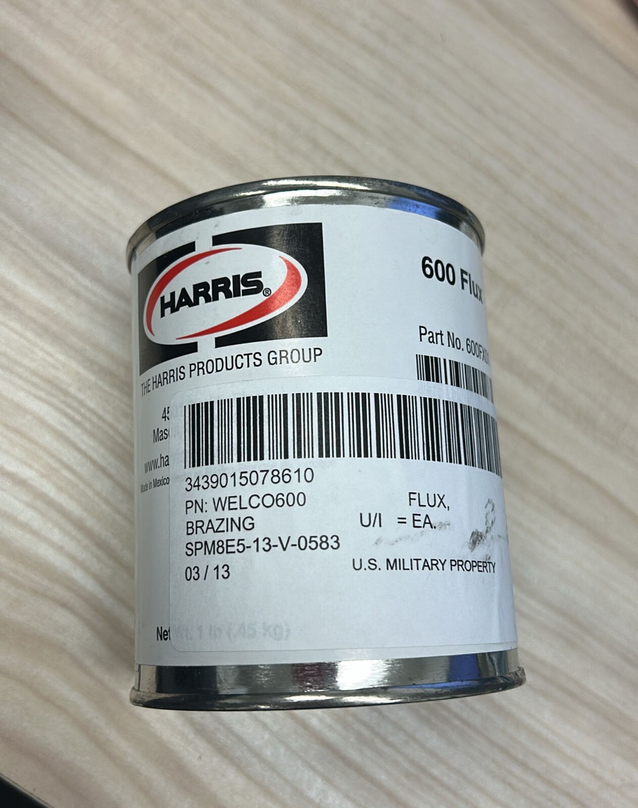 Harris 600 All Purpose Powder Brazing Flux 1 lb. Can 600FX01