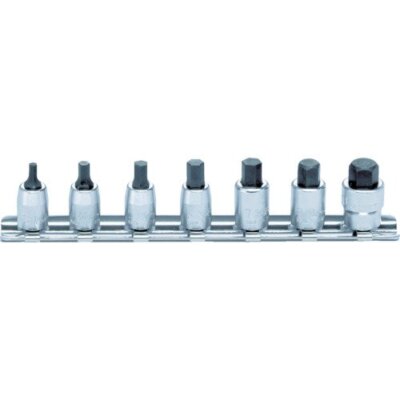 RS2010M/7-L25 1/4 Quadratmeter Dr.Steckschlüsselsatz 3-10mm Sechskant Länge 2...