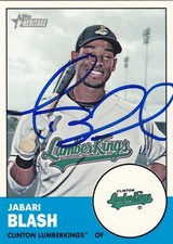 JABARI BLASH CLINTON LUMBERKINGS SIGNED CARD SAN DIEGO PADRES LOS ANGELES ANGELS