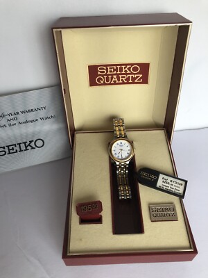 Seiko Quartz Japan 3Y02 OB59 Bicolor Ladies Watch | eBay