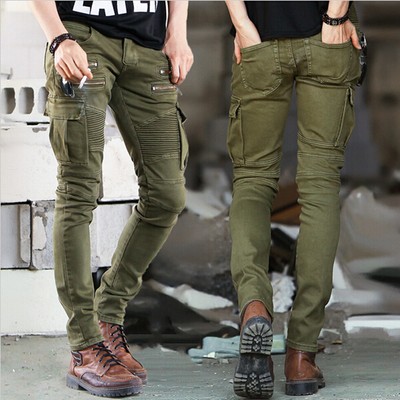 green ripped jeans mens