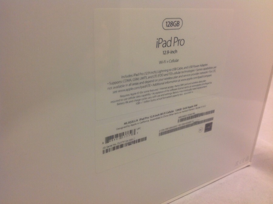 Apple iPad Pro (12.9-inch) A1652 128 GB, Wi-Fi + 4G, 12.9 in Apple iPad Pro (12.9-inch) A1652 128 GB, Wi-Fi + 4G, 12.9 in