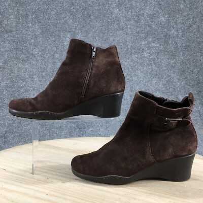 Aerosoles Boots Womens 7 Entorage Casual Side Zip Wedge Ankle