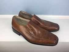 STACY ADAMS Brown leather slip on 7 Dress Shoe Excellent career cocktail