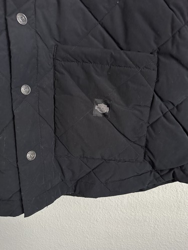 Harley Davidson Motorcycle Racing Bomber Quilted Jacket Forever Harley Size XL - Picture 2 of 8