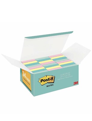 Posty Notes Ebay Post-it Notes, 1 3/8 in. x 1 7/8 in Sticky Notes, Marseille Colors ...