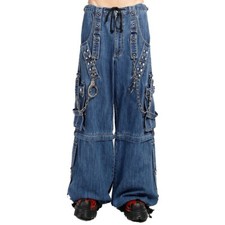Gothic Extreme Bondage Light Blue Denim Handcuffs Pants Skater Punk Rocker Tripp Gothic Extreme Bondage Light Blue Denim Handcuffs Pants Skater Punk Rocker Tripp