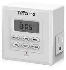 Indoor Digital Light Timer, 7 Day Programmable Plug in Outlet 2... 