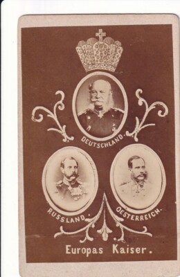 Foto CDV Kaiser Franz Joseph von Österreich Wilhelm I Deutschland Alexander II