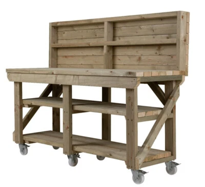 ARBOR GARDEN SOLUTIONS Wooden Workbench Pressure Treated For Indoor / Outdoor Use