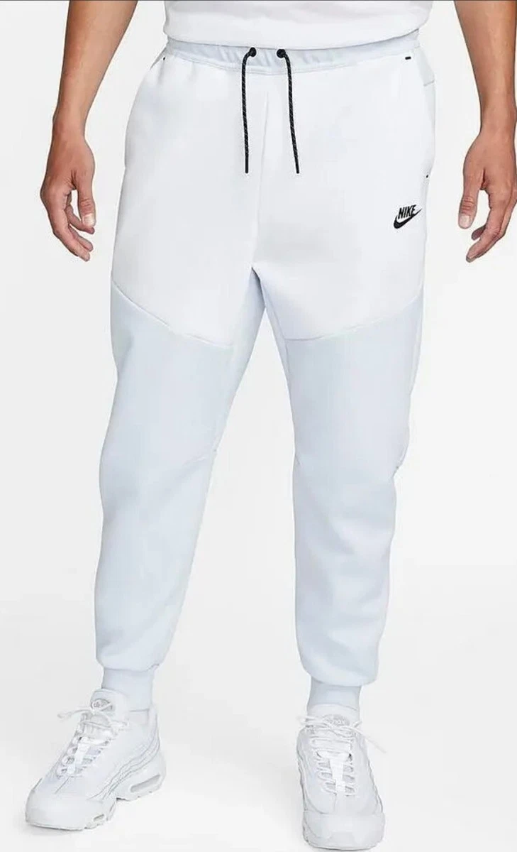 Nike Sportswear Tech Fleece Jogger Pants Men Size M-L-XL Football Grey White