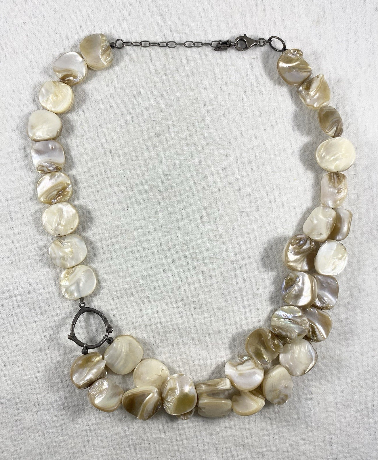 Silpada Sterling Silver MOP Statement Necklace 20… - image 1