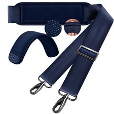 60 Inch Shoulder Strap, Ultra-Thick and Padded with Metal Swivel 60" Dark Blue