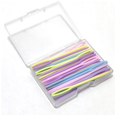 52Pcs 2.7 "Large Eye Plastic Sewing Needles,Learning inches, multicolor
