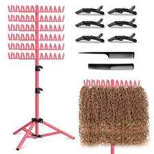 Braiding Hair Rack 144 Pegs 2-sided Height Adjustable Standing Hair Extension