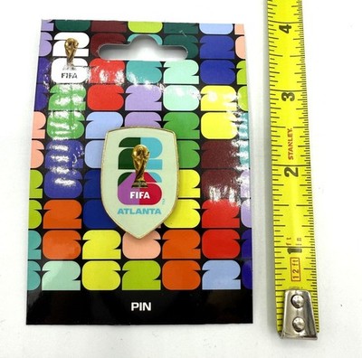FIFA WORLD CUP 2026 OFFICIAL ATLANTA 1.5'' HOST CITY SHIELD PIN FREE SHIP