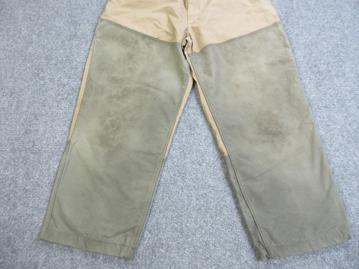 Vintage Filson Upland Brush Pants Mens 42x27 Beige Canvas Waxed